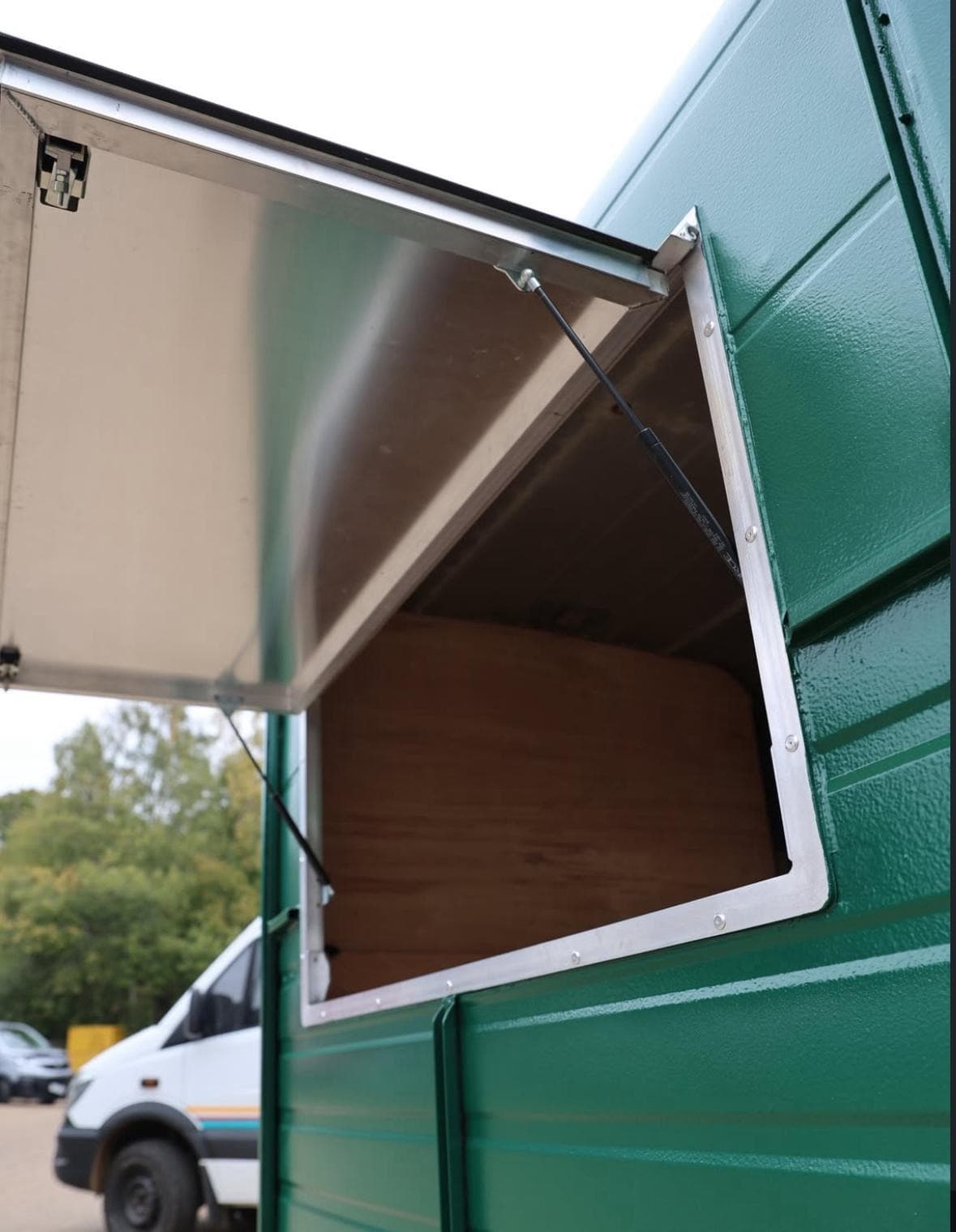 Green food truck exterior conversion